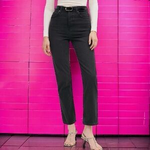 Reformation Black Straight Leg Jeans